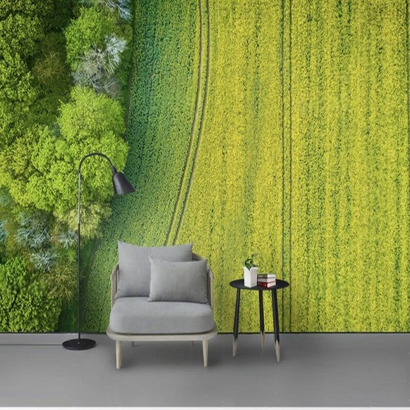 

Современный простой зеленый и свежий газон, телевизор, роскошное украшение для дома, спальня, фоновая стена