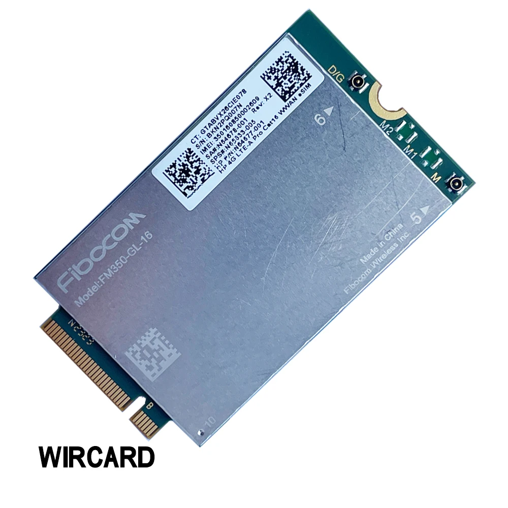 Imagem -03 - Wircard Pro Wwan 4g Card Cat16 Fdd-lte Tdd-lte Sps N65633005 Fm350-gl16 4g Module