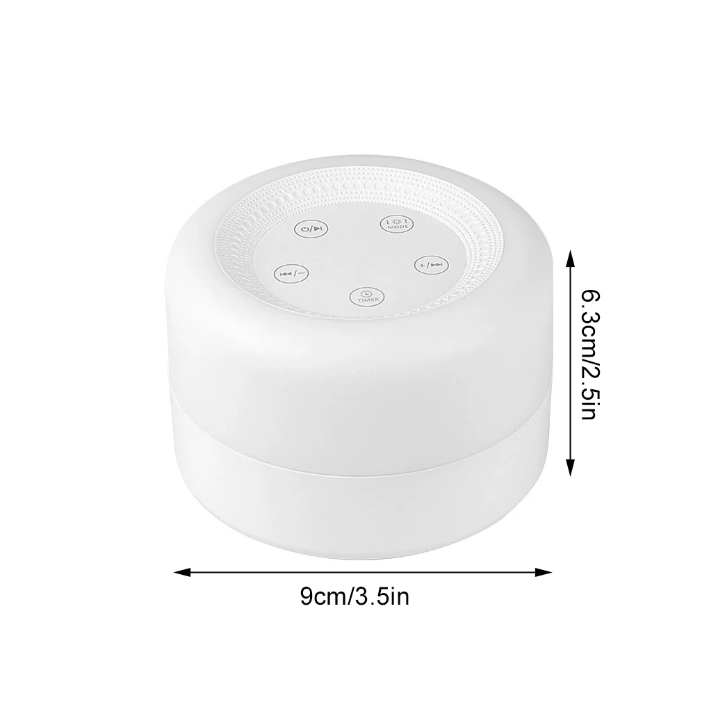Luce notturna regolabile per succhietto per macchina con suono bianco per bambini con timer a 7 colori di illuminazione 12 suoni rilassanti per neonati/adulti