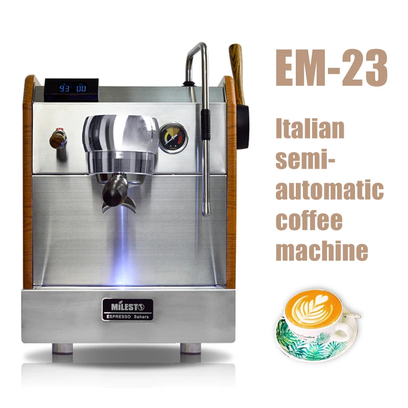 

Semi-Automatic Italian Coffee Maker Machine Em-23 Type Electric Pump Type Pressure Milk Foam Commercial Espresso Machine Dual