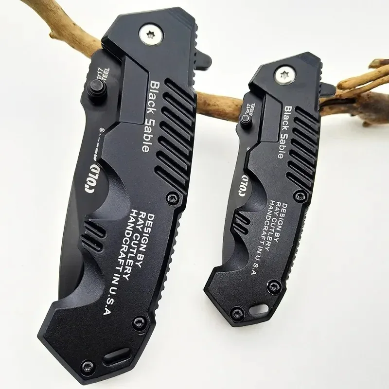 Folding Knife High hardnessTactical Survival Knife- Outdoor Self-defense Knife-Hiking Hunting Pocket Knife- Camping EDC Tool