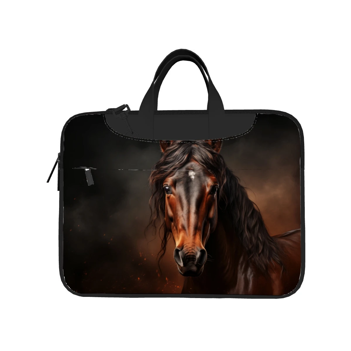 Black Horse Laptop Bag Printed Pattern Fashion Ultra-thin Shockproof Portable Tablet Sleeve Bag Laptop Bag