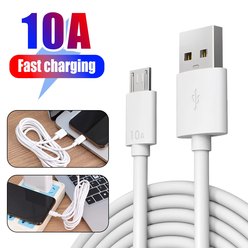 Micro USB Cable 10A Fast Charging Wire Mobile Phone Micro USB Cable for Xiaomi Redmi Samsung Andriod Micro Usb Data Cable Cord