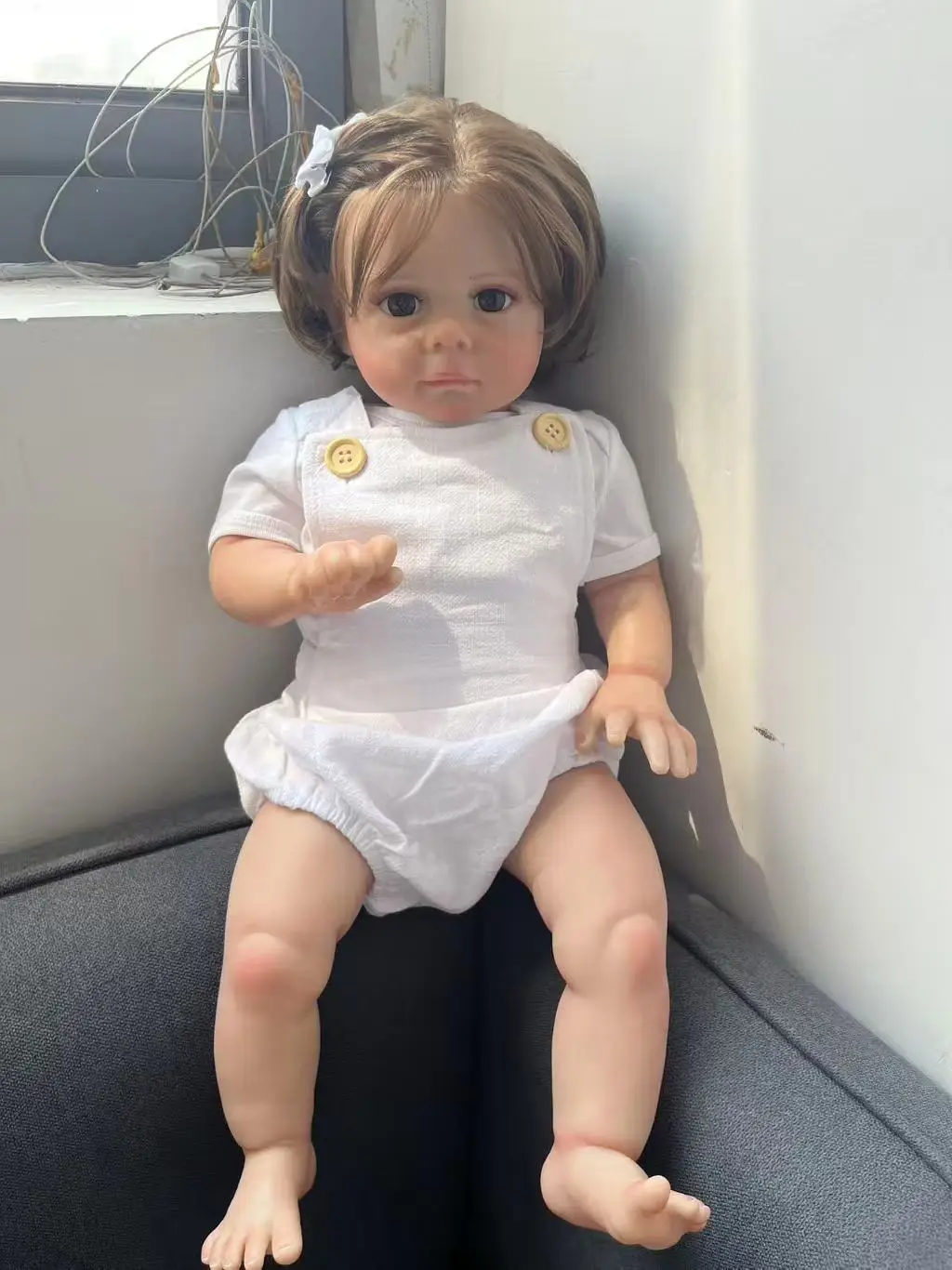 

60CM Reborn Toddler Baby Dolls Princess Girl Maggi Many Details Painting with Visible Veins Muñeca Bebe Reborn Dolls Kids Gift