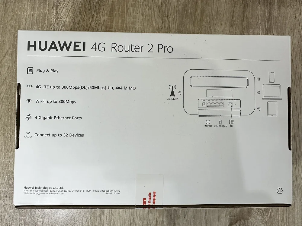100%BRAND NEW HUAWEI B612-233-LTE B1/3/7/8/20/38/40/41/42/43 UMTS: B1/8 GSM: B2/3/5/8