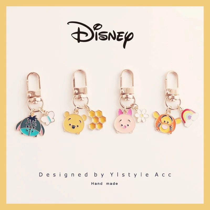 Disney Winnie the Pooh Keychain Tigger Angel Action Anime Figure Cute Cartoon Backpack Keyring Pendant ornament children Gifts