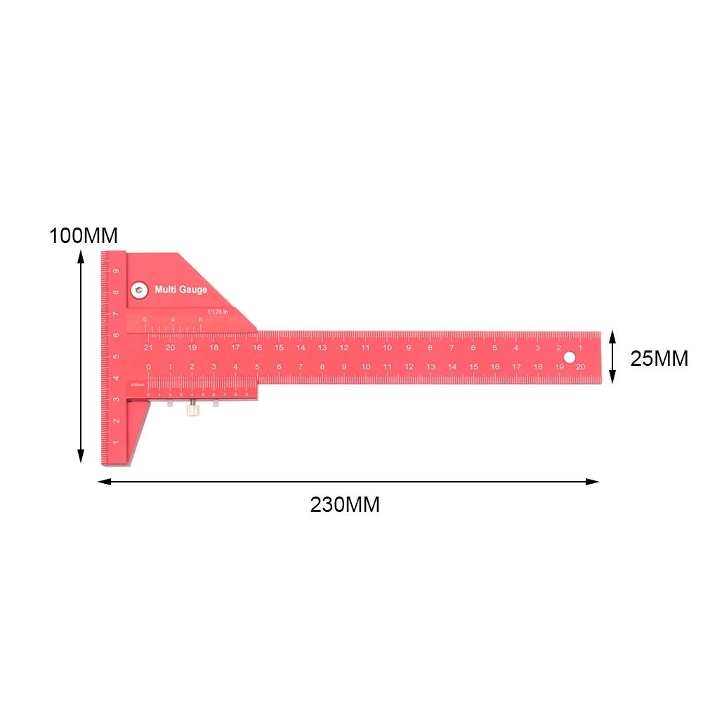 Professional Dual Function Scriber Gauge for Measuring & Marking Aluminum Framing Tool for Carpentry With Metric/Inch Scale