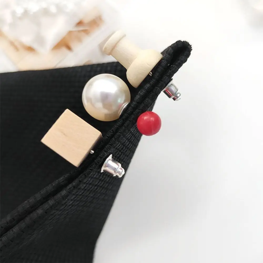 114Pcs Decorative Wood Push Pins Various Style with Storage Box Drawing Thumb Tacks Fixing Photos Wooden Cork Board Thumbtack