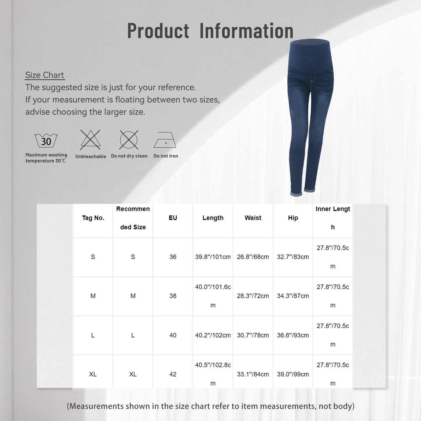 Pregnant Women High Waist Support Belly Jeans Maternity Hip Lifting Casual Denim Pants for Daily Office Work Wear Streetwear