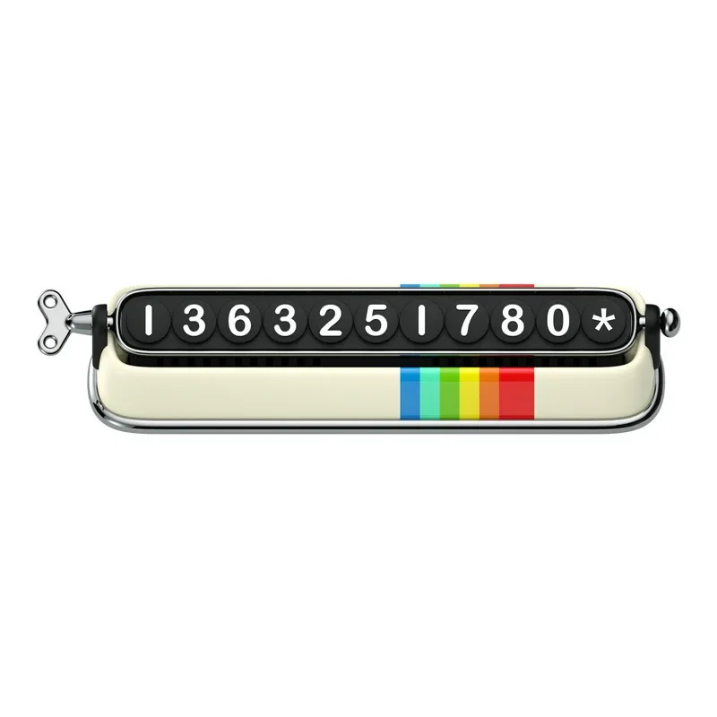 

Double number temporary parking sign, hidden personalized parking phone number plate ornament