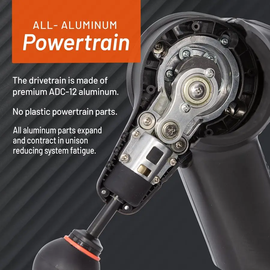 مسدس تدليك الأنسجة العميقة مع تقنية الكرة الحرارية 4 خيارات للسرعة مدلك محمول لتخفيف العضلات والفلفل