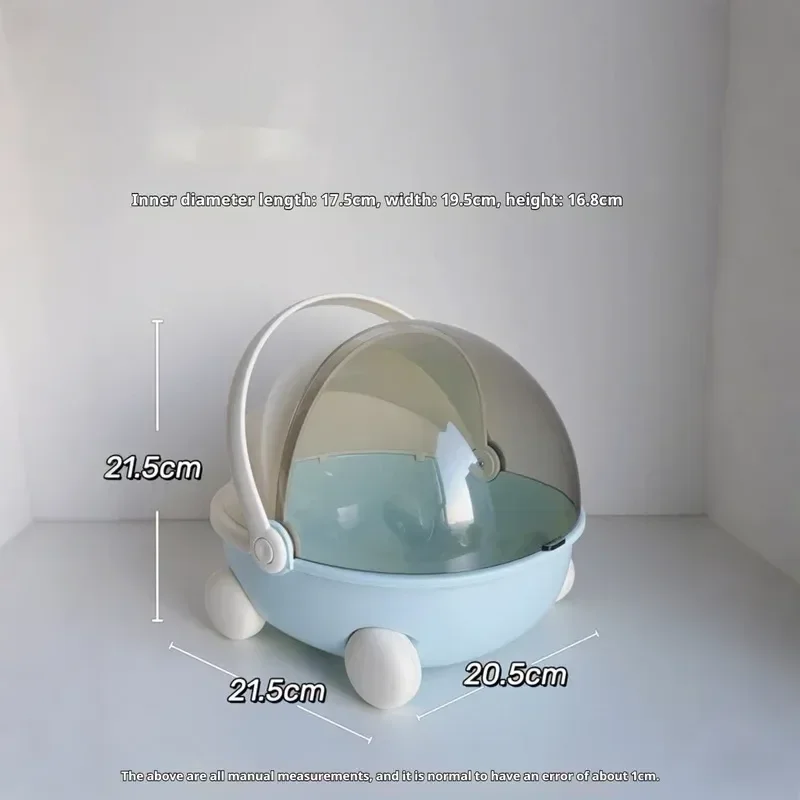 人形なしミニチュアキャリーコット人形収納ボックス Lbb 使用透明クレードルディスプレイキャビネット防塵ドールハウスアクセサリーギフト