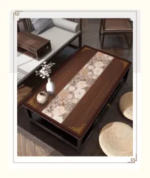 Tea table tablecloth is waterproof oil resistant, scald resistant, and washable. Solid wood dining table mat is rectangular Jack