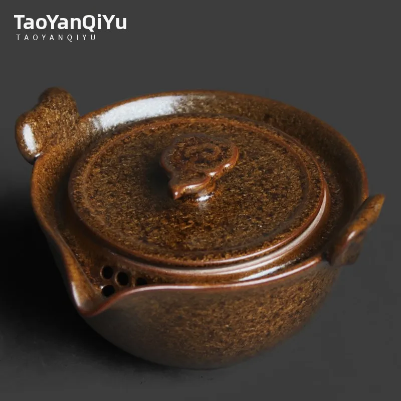 

Chinese Sle Gongfu Tea Ceremony Handheld Cerc Tea Pot with Lid Glazed Stove Top Se xing Teapot for Brewing Tea