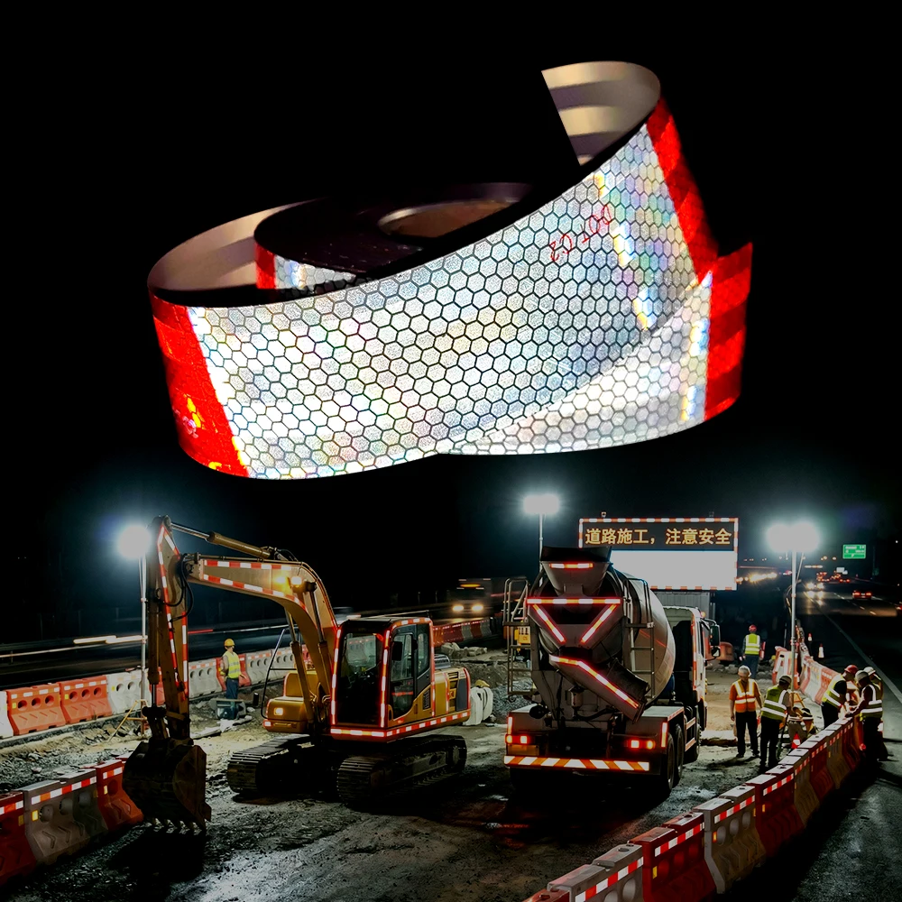 Roadstar DOT-C2 UV Aluminized Soft Prismatic Reflective Conspicuity Tape with Reinforced Glue  for Safety Markings RS-2850N-DOT