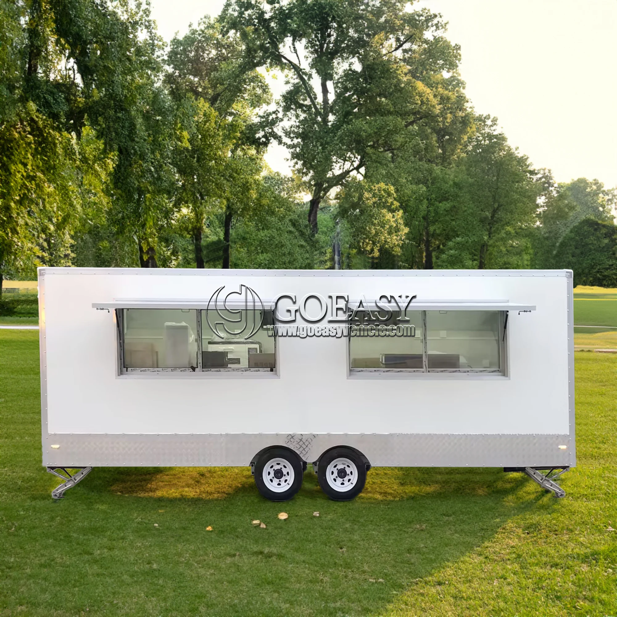 

Street Mobile Food Trailer Pizza Van Ice Cream Bubble Tea Coffee Catering Cart Hot Dog Snack Vending Food Truck for Sale