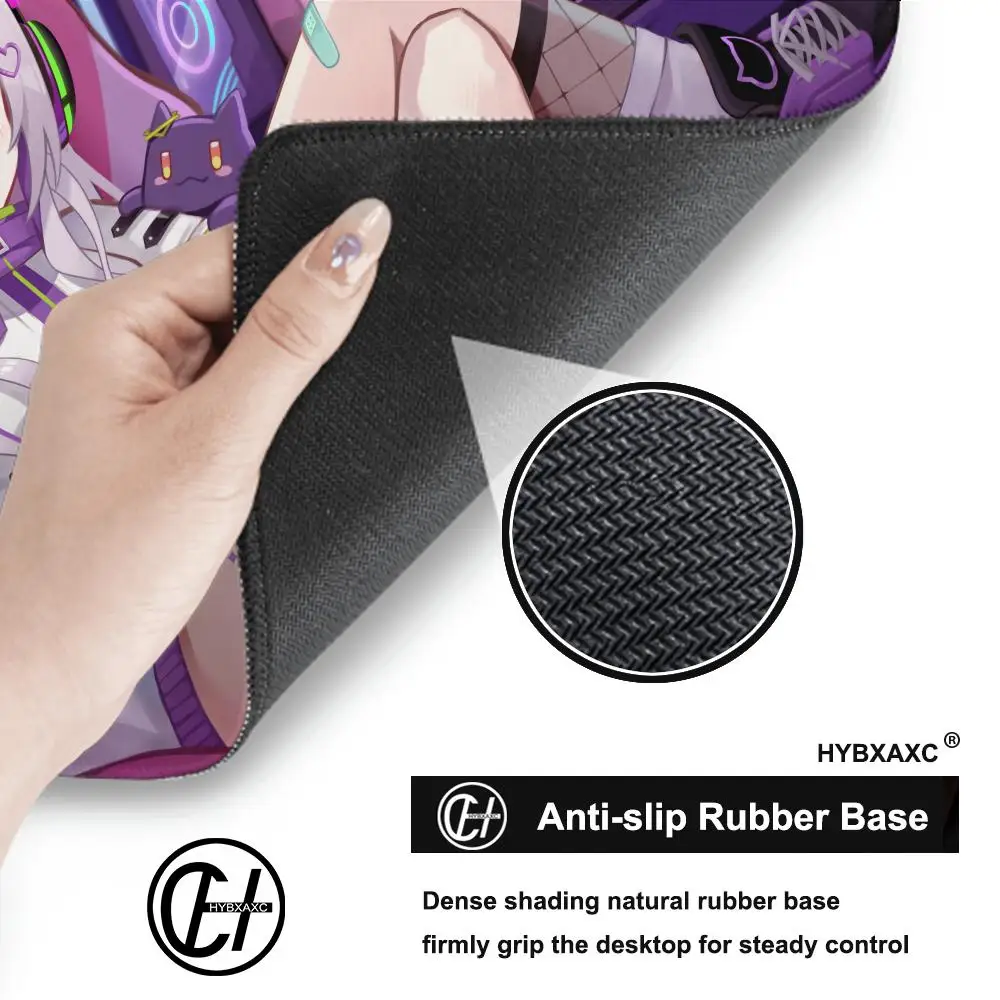 Hololive Murasaki Shion ماوس الوسادة مكتب السجاد ماوس الحصير ألعاب البساط مكتب الملحقات طاولة كمبيوتر منصات الكمبيوتر السجاد HD ماوس الوسادة