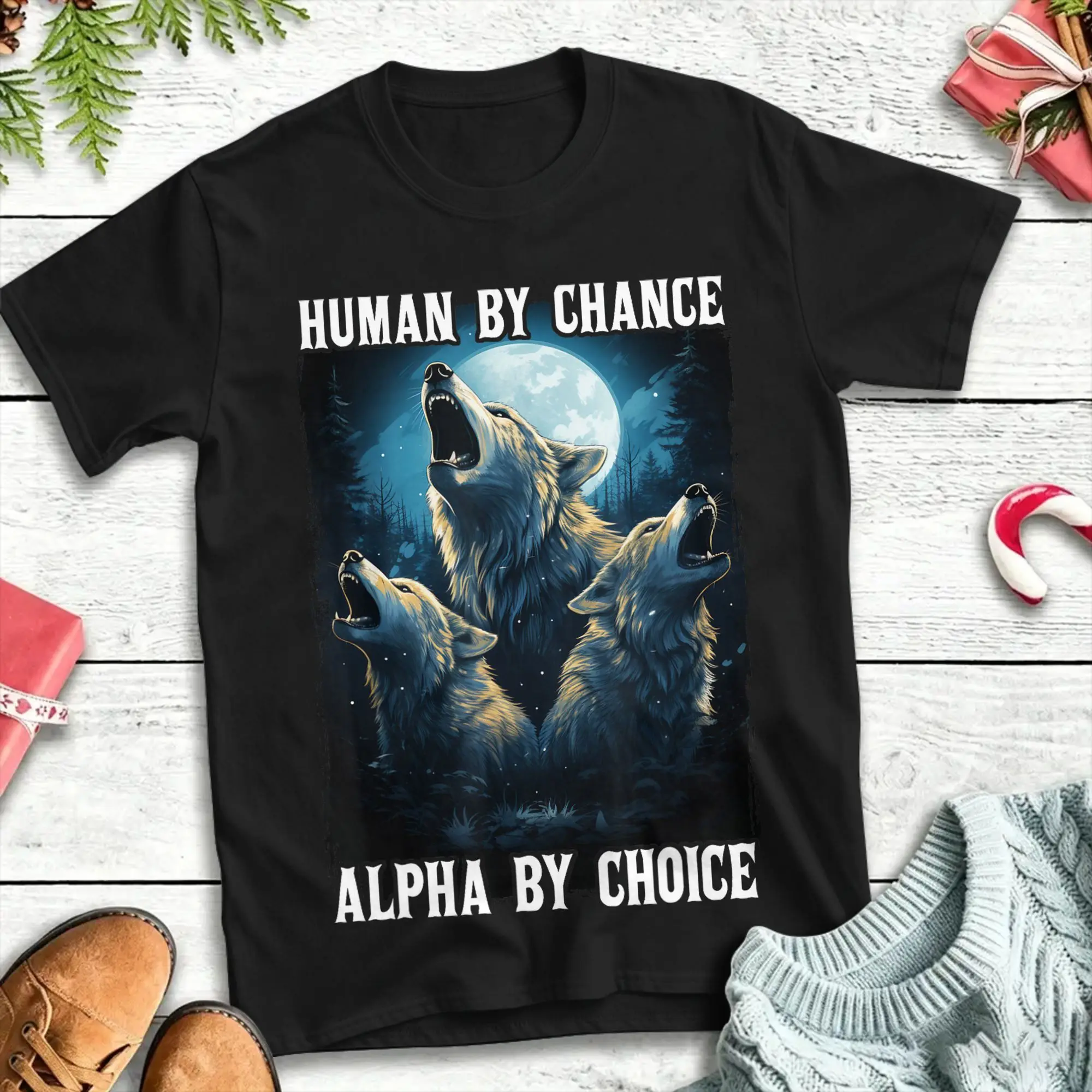 Human By Chance Alpha By Choice T-Shirt Summer  Streetwear T Shirts 100% Cotton Popular Tshirt For Man Custom DIY Tees