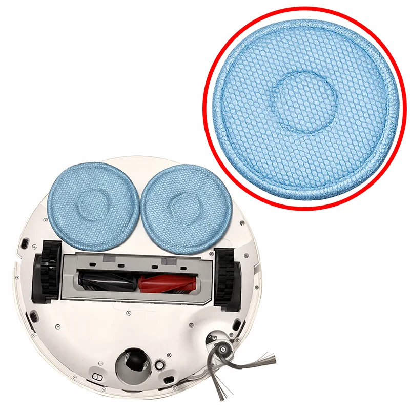 For DJI Robot Vacuum Round Mop Cloth Replacement No-water Mark Streak-free Cleaning Mopping Pad Romo Compatible