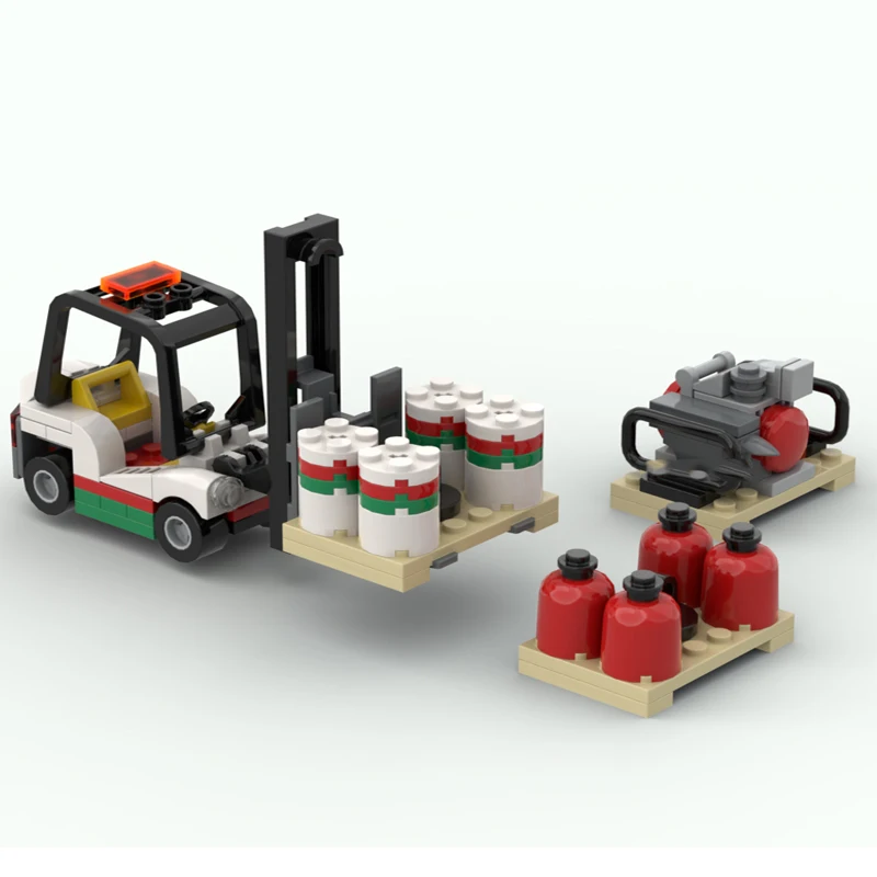 MOC NEW 108PCS City Engineering Modular Octan Forklift Model DIY Creative Ideas ChildToy Christmas Gift Technology Bricks Blocks