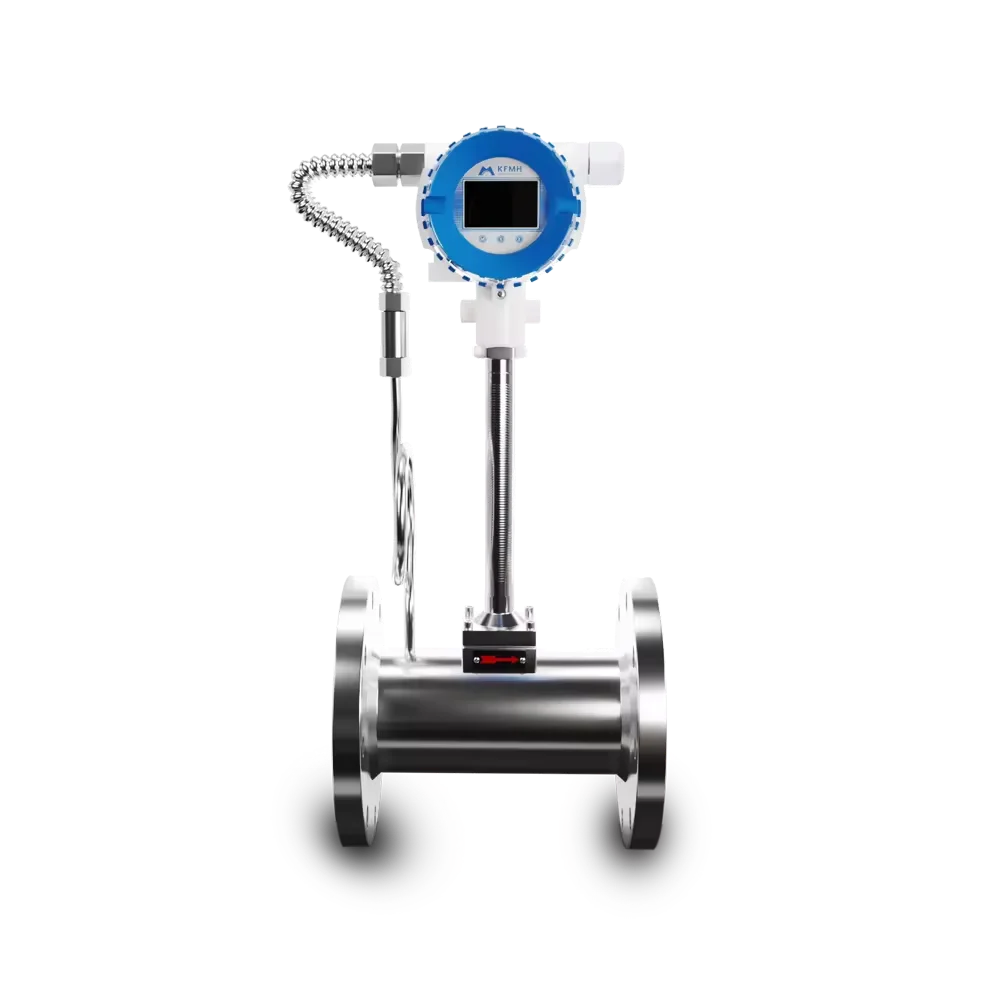 High Precision 4-20ma Lcd Vortex Flowmeter Steam Gas Compressed Air Oxygen Argon Nitrogen Water Sensor Transmitter Factory Price