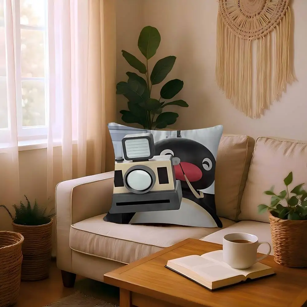 

P-Pin-guS Cute Cartoon Pillowcase Toon Gift Cushion Cover Bedroom Home Sofa Chair Seat Decor Pillow Case