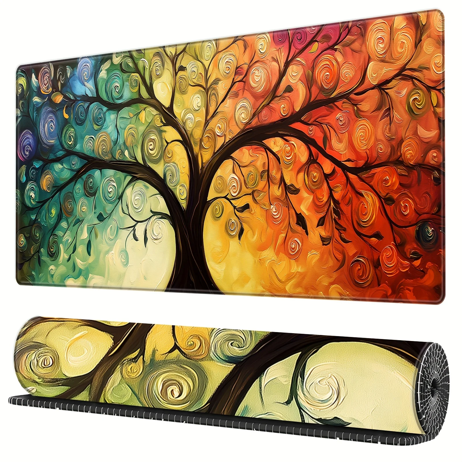 

Colorful Tree of Life Design Mouse Pad 900x400MM Non-Slip Rubber Desk Mat Large Extended Keyboard Mousepad Office Home Gaming