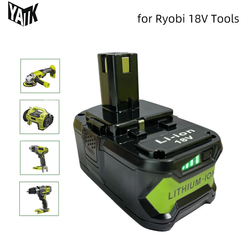 

Rechargeable Battery for Ryobi ONE+ P102 P103 P107 P108 18V 6000mAh Drills Lithium-Ion Screwdriver Replacement Batteries ABP1813