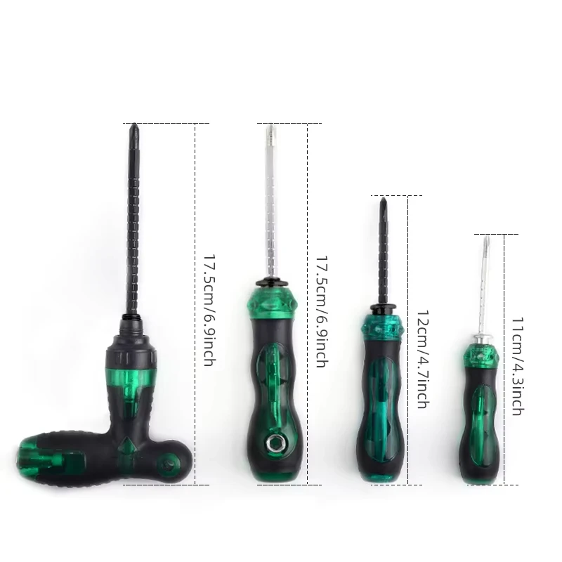 Multipurpose Telescopic Adjustable Magnetic Cross Screwdriver Non-Slip Household Repair Tool