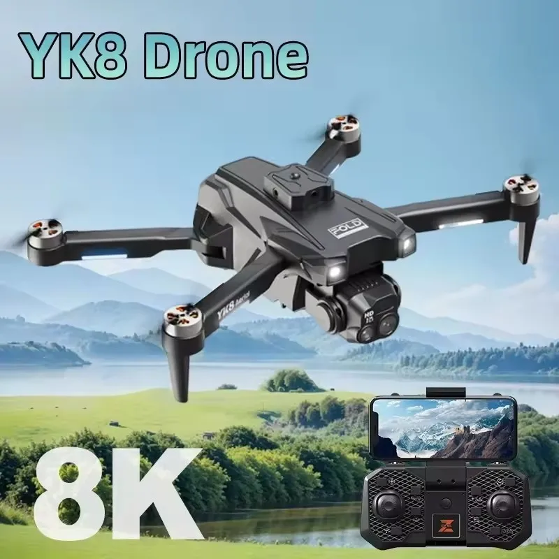 

Новый дрон YK8 8K с аэрофотосъемкой HD, профессиональный, с всенаправленным инфракрасным интеллектуальным обходом препятствий, 5G WIFI, бесщеточный