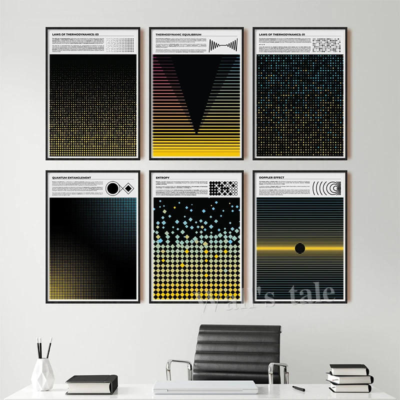 الفيزياء النظرية طباعة نظرية العلوم جدار الفن قماش طباعة النظرية العامة للنسبية المشارك الفيزياء هدية مختبر جدار ديكور #2