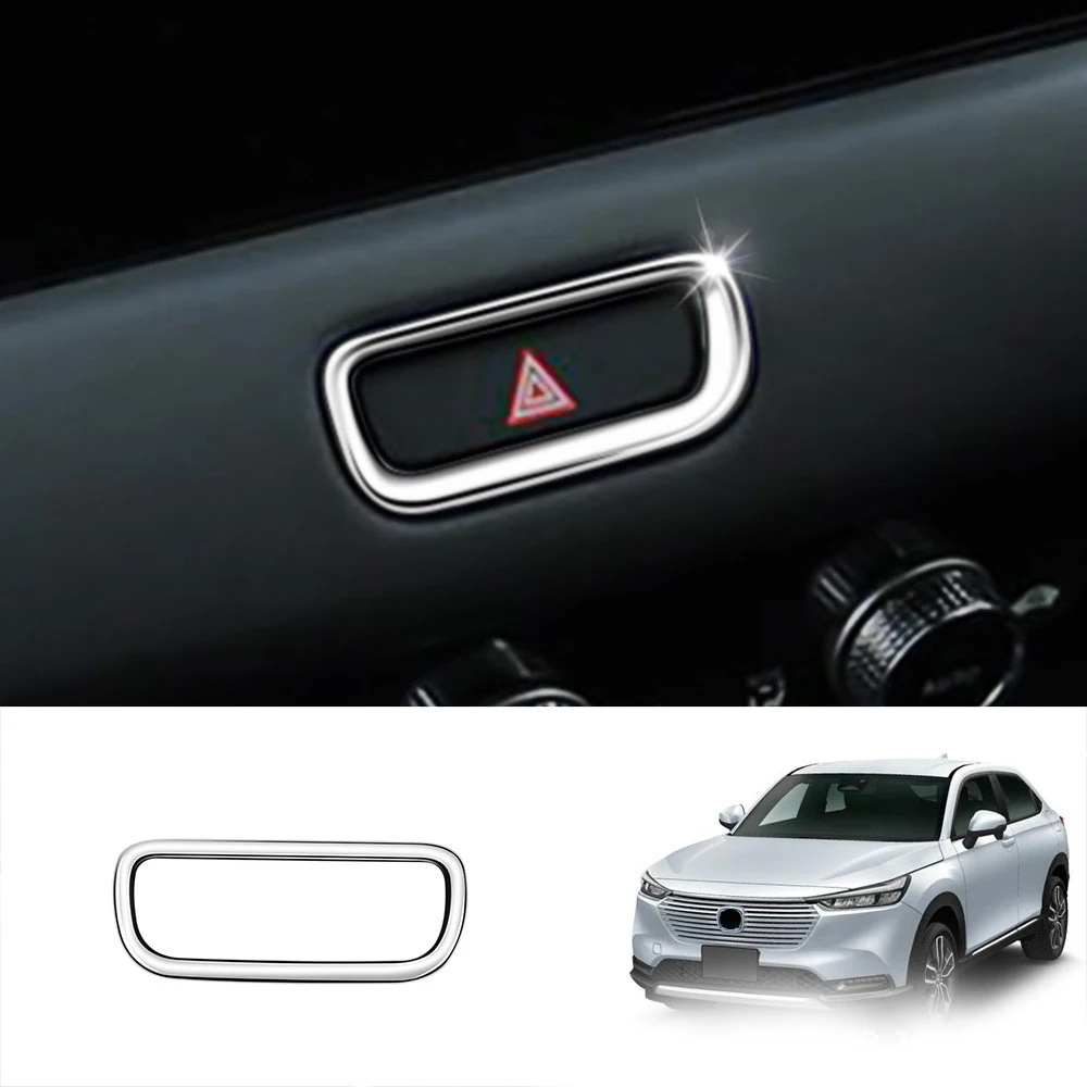 For 2022 Honda HRV warning light frame double flash decorative frame HRV emergency button warning light frame