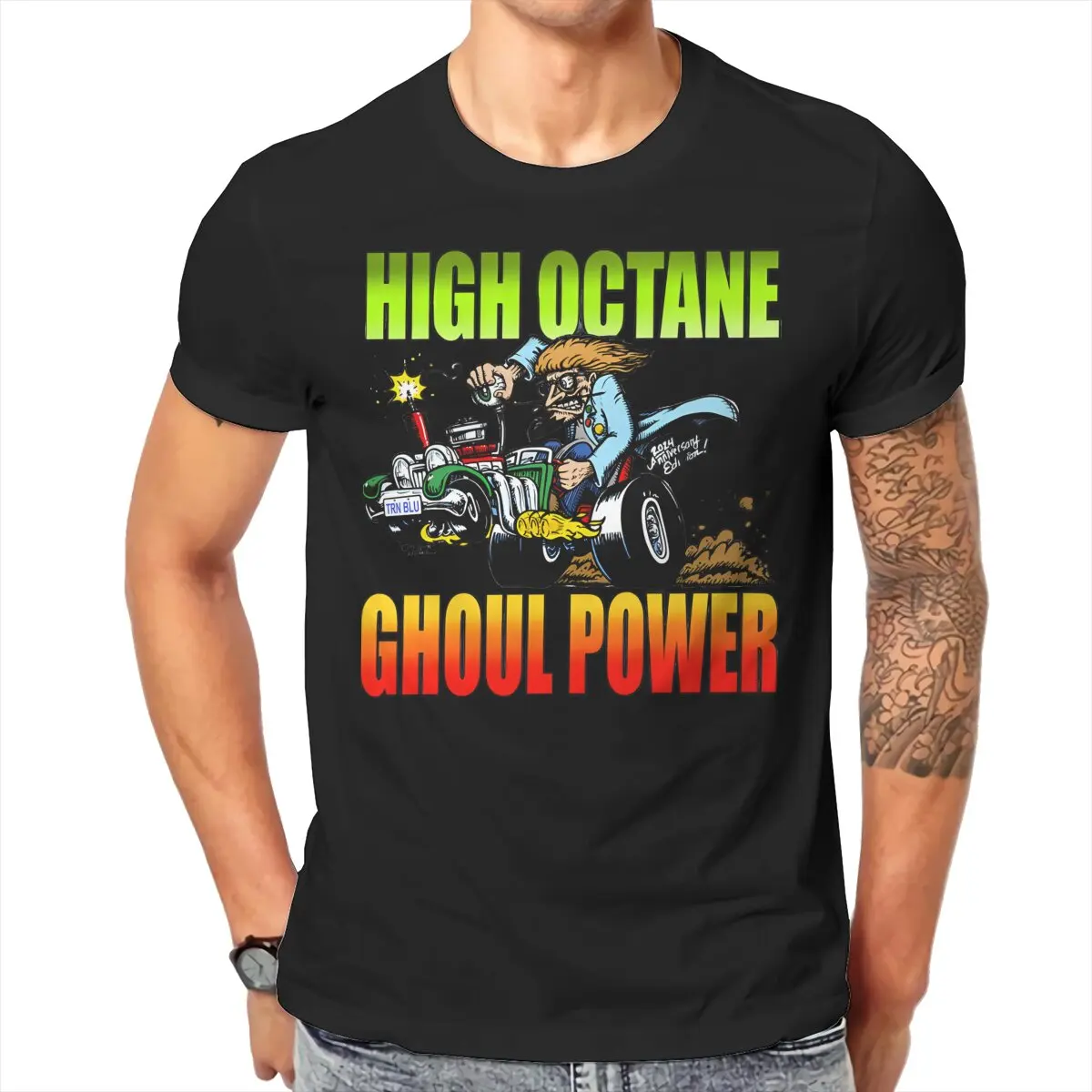 High Octane Ghoul Power Unique TShirt RAT FINK Cartoon Top Quality Creative Gift Idea  T Shirt Stuff Hot Sale