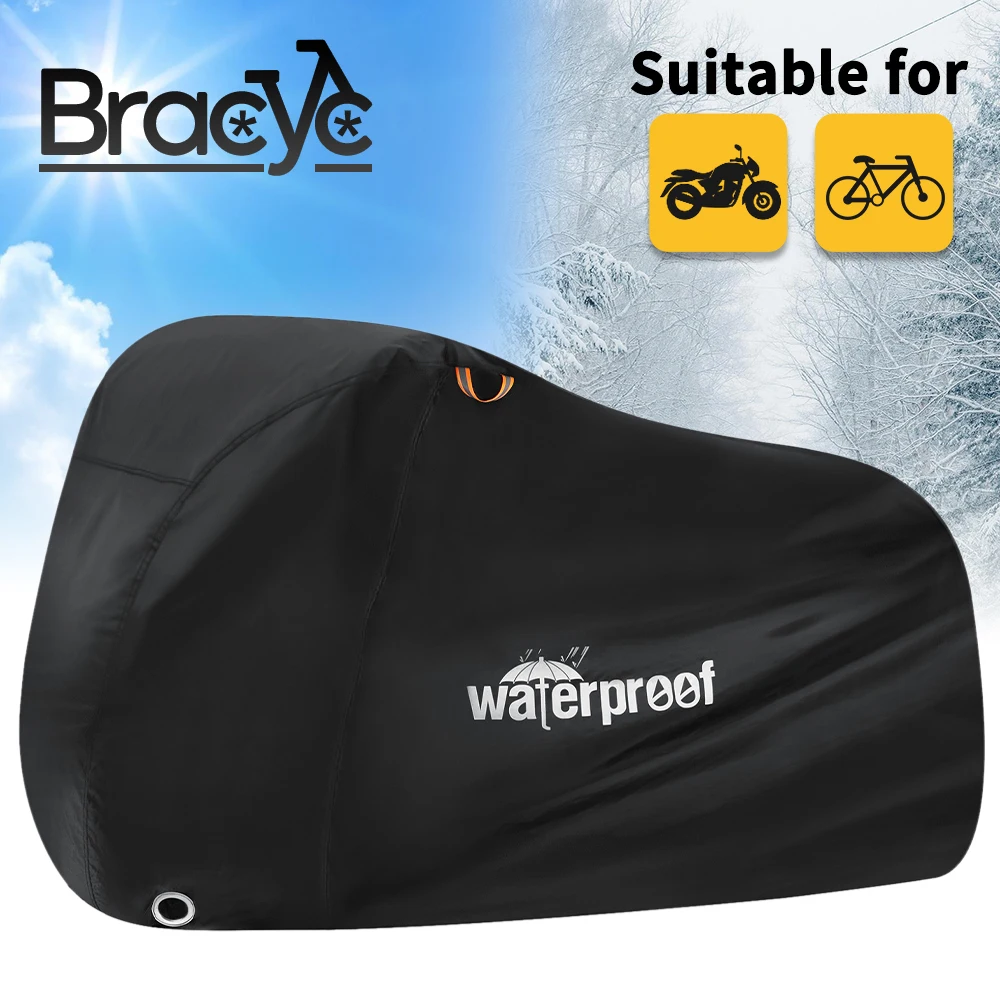 Bicycle Cover Bike Waterproof Snow Rain Cover 255x125cm UV Protector for Bike Dustproof 210T MTB Mountain Motorcycle All Seasons