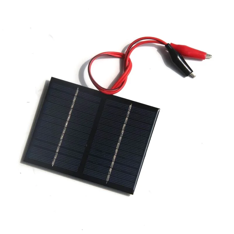 10Pcs 1.5W 12V Polycrystalline Solar Panel with Alligator Clips for DIY Projects Science Kits Charging Small Electron 115*90MM