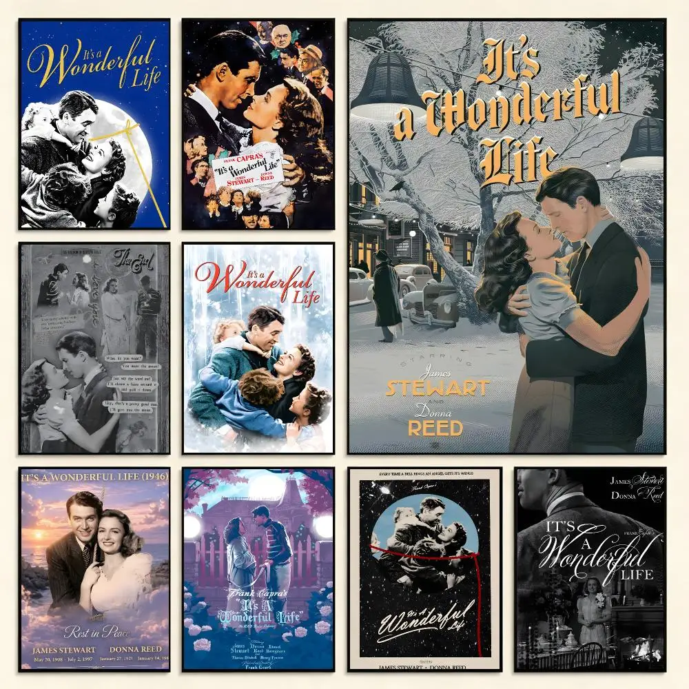 Movie Drama I-Its A Wonderful Life Poster Digital Solvent Print Waterproof PP Fade-Resistant Wall Art Room Decor Gift