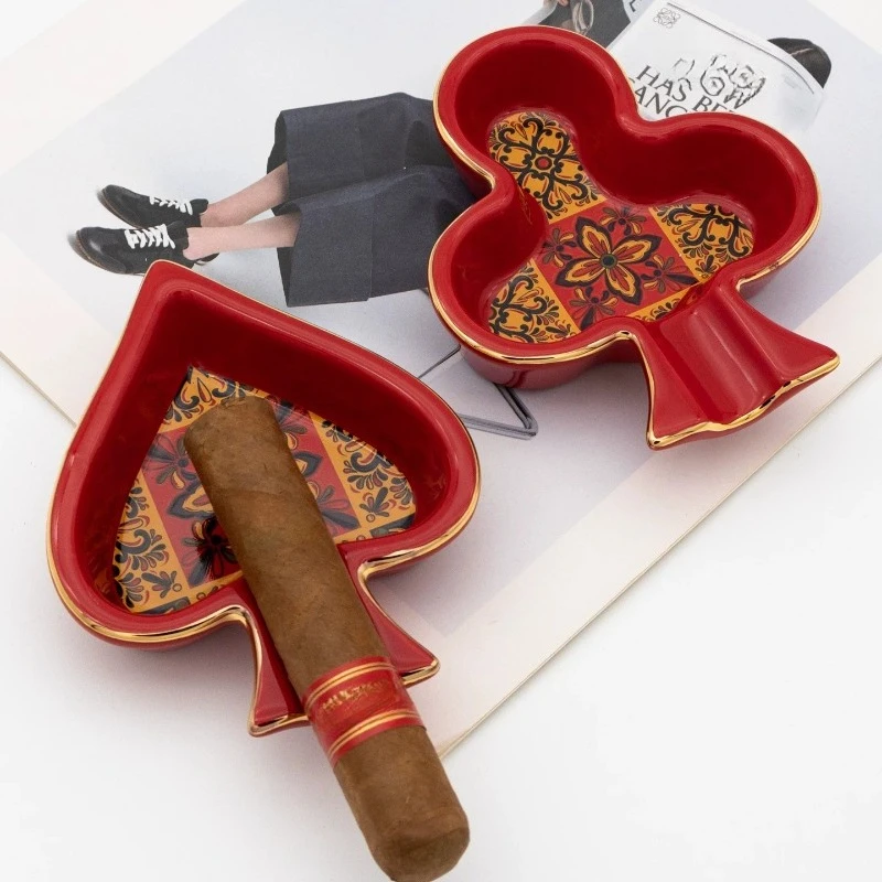 Cigar Holder With Dish Cigar Ashtray Triangle Design Elegant Rest Indoor Outdoor Home Office Patio Gift for Cigar Lovers