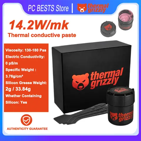 Thermique Grizzly Kryonaut pâte thermique extrême 14.2W CPU GPU processeur dissipateur thermique refroidissement refroidisseur thermique 2g 33.84g graisse de Silicone