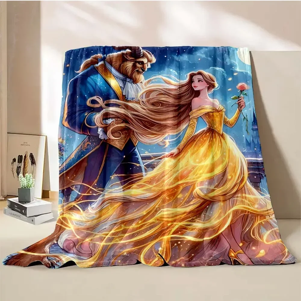 Beauty and The Beast Blanket 4 Season Soft Fluffy Quilt King Size Throw Kid Adult Sofa Bed Break Blanket Cover Travel Throw Gift