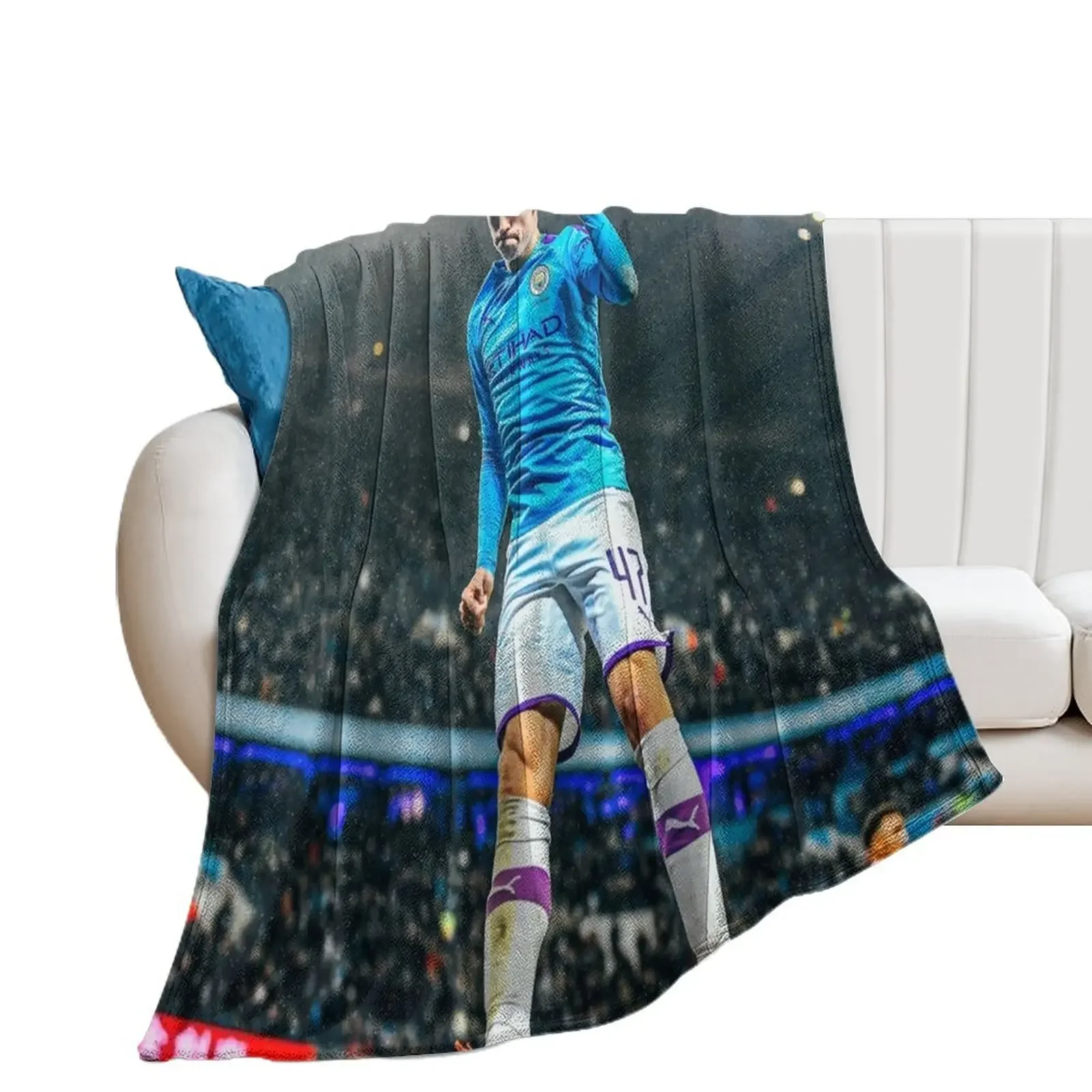 

Phil Foden Throw Blanket Decorative Throw Thermal warm for winter For Sofa Thin Blankets