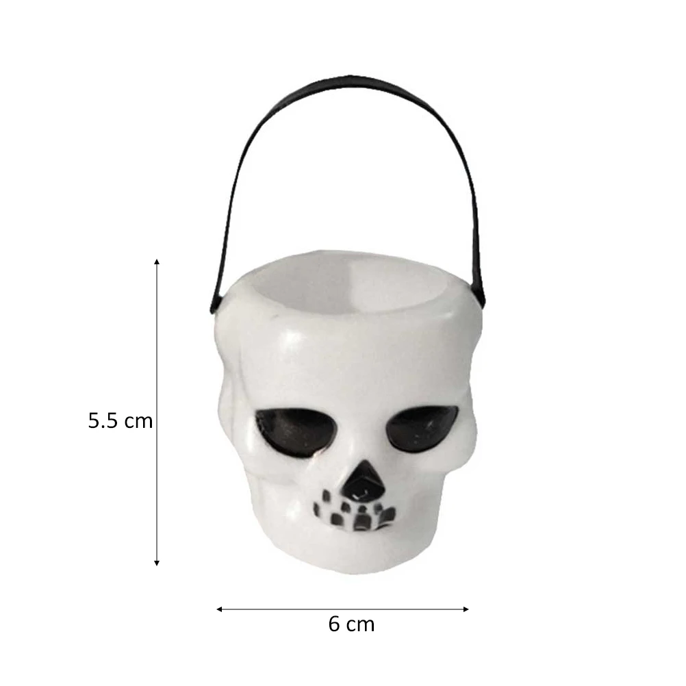 

6 Pcs Candy Bucket Trick Cauldron Bowl Holder Halloween Decorations Treat Black