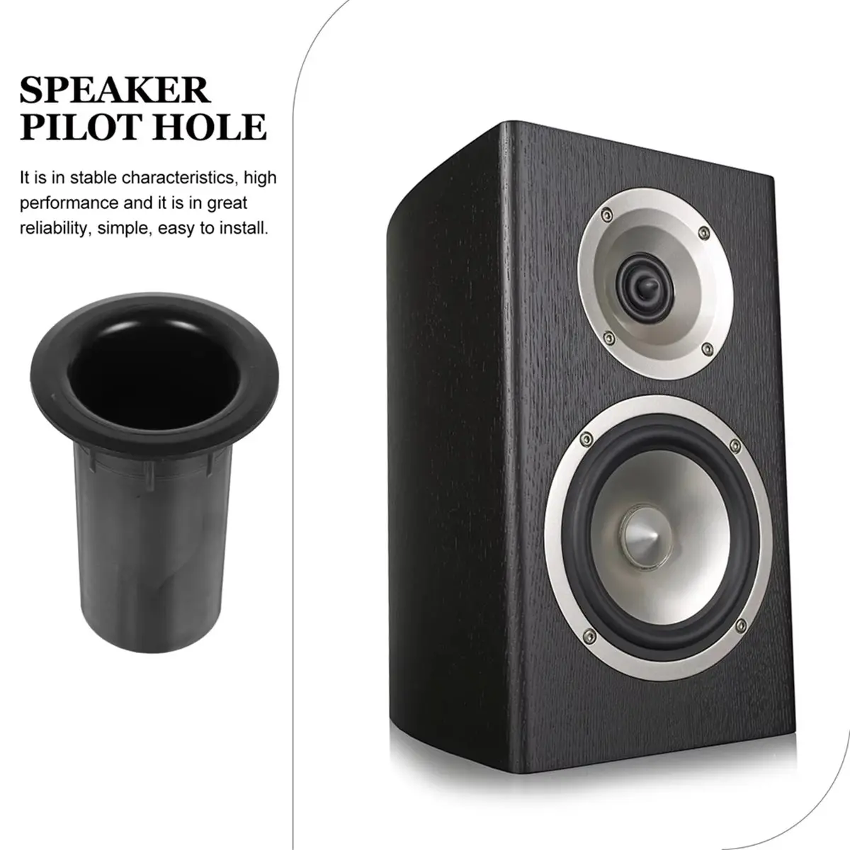 12PCS 5inch Speaker Port Tube Subwoofer Box Port Tube Speaker Pilot Hole Replacement Reflex Tube Bell Mouth