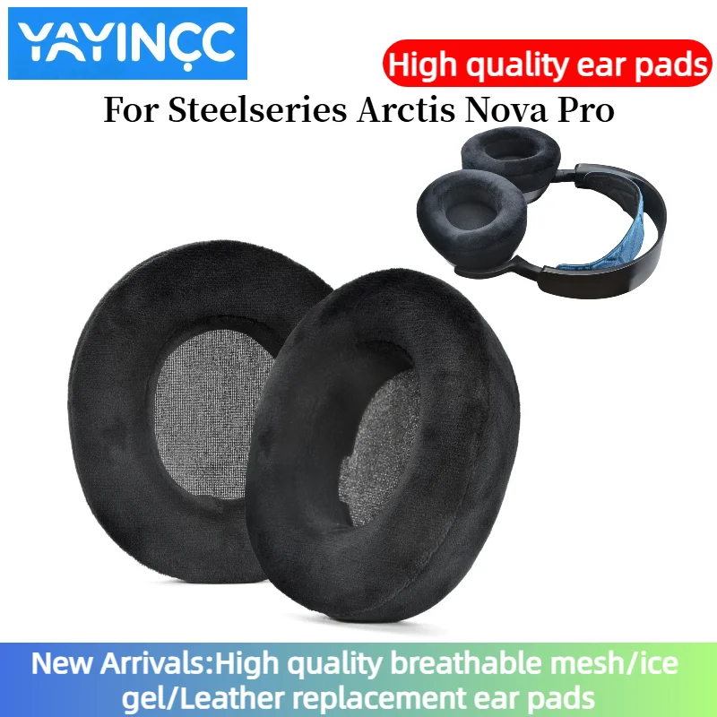 

YAYINCC Replacement velvet Ear Pads For Steelseries Arctis Nova Pro Wireless version Headphone Soft Memory Foam Pads/Earpads
