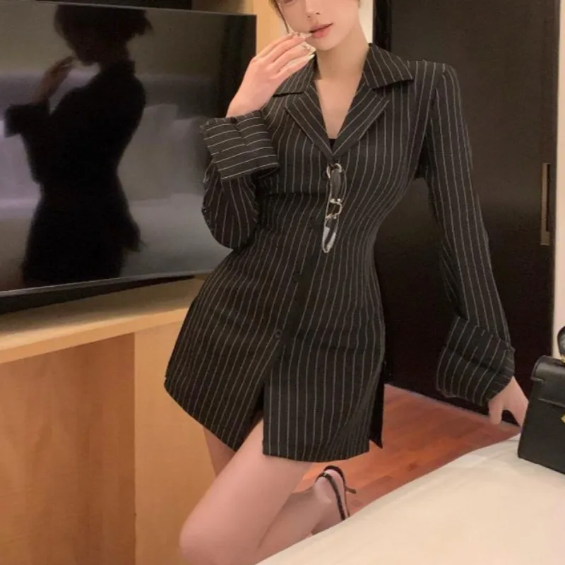 Long Sleeve Shirts Women Striped Graceful Temperament V-neck Slimming All-match Chic Leisure Korean Version Spring Office Ladies