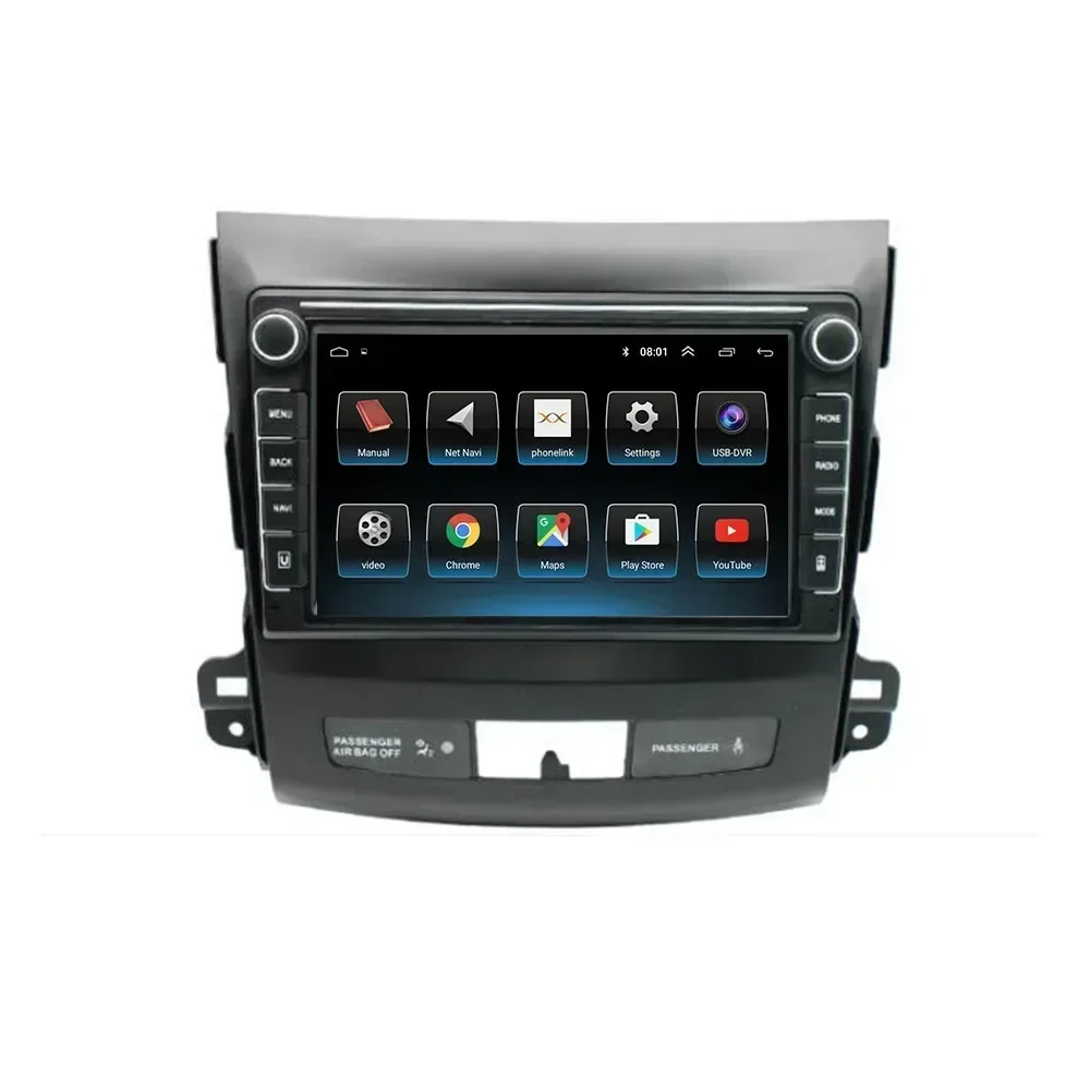 for Mitsubishi Outlander Xl 2 2005 - 2013 Android 13 Car Radio Multimidia Player 2 Din Carplay Stereo GPS DVD Head Unit Camera