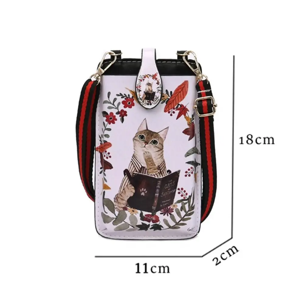 Pocket Pouch Phone Messenger Bag PU Leather Single Shoulder Crossbody Phone Purse Vertical Waterproof Leather Phone Bag Girls