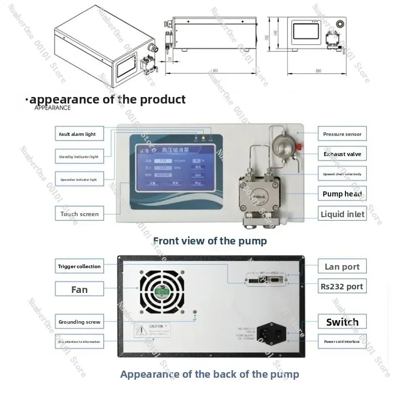 Mini Laboratory High Precision Constant Flow Dual Plunger Dosing Pump, Liquid Circulation & Transfer Pump
