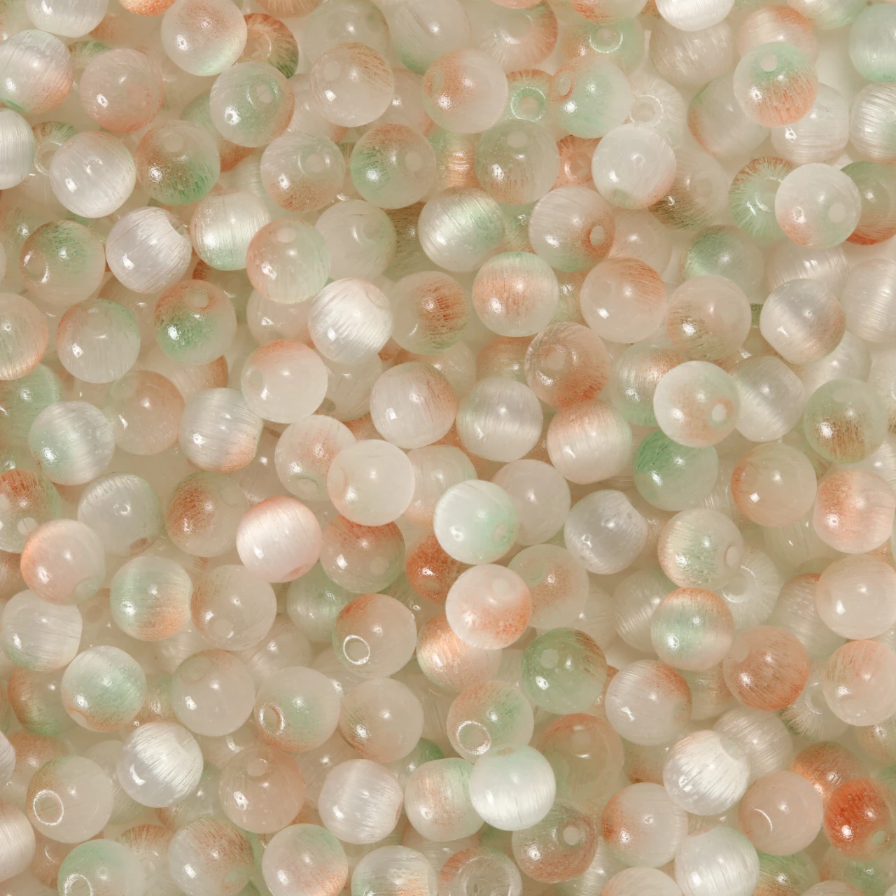 New 44g 180/600pcs 4 6mm Glass Beads Superior Cat's Eye Beads For Jewelry Making DIY Bracelet Necklace Craft Color Bead