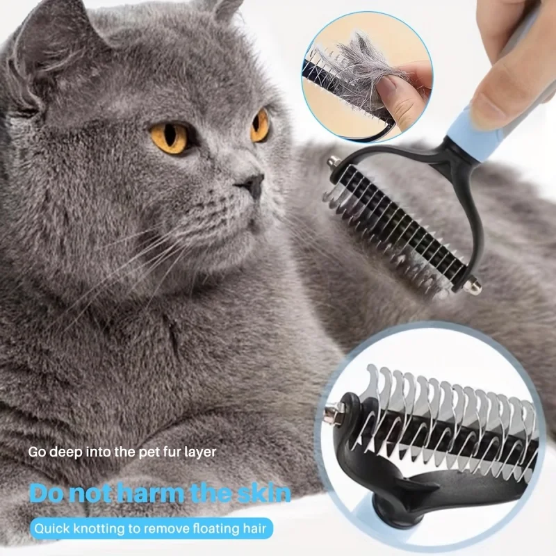 Professional Pet Deshedding Brush Dog Hair Remover Pet Fur Knot Cutter Puppy Cat Comb Brushes Dogs Grooming Shedding Supplies