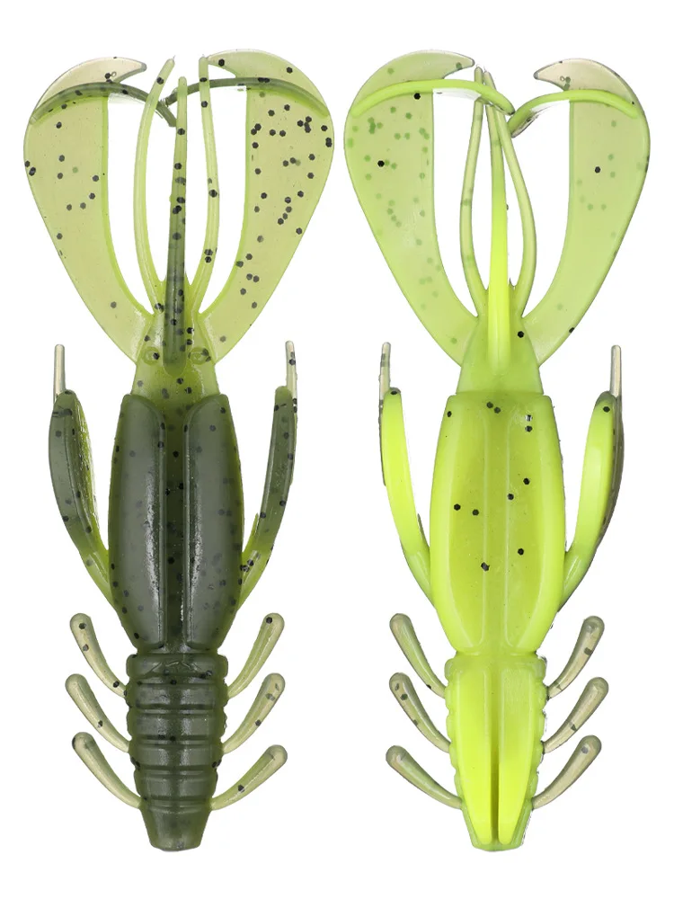 Shrimp-Shaped Lure Simulation Two-Color Soft Bait Shrimp 10cm/10.5gLuer Soft Lure Multi-Legged Shrimp Bionic Fake Bait